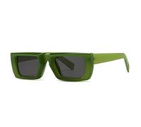 XXGJOALD New 2025 Occhiali da sole Small Rettangle Sunglasses Donna Retro Jelly Color Gradient Shades UV400 Uomo Punk Square Sun Glasses, Jelly Green Grey, taglia unica
