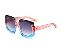 XXGJOALD New 2025 Occhiali da sole Square Sunglasses Women Gradient Frame Men Travel Shades Male Female UV400 Luxury, Colore: rosa., taglia unica