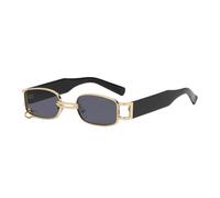 XXGJOALD New 2025 Occhiali da sole Vintage Black Square Sunglasses Women Luxury Small Rettangle Sun Glasses Men Female Gradient Clear Mirror, C5, taglia unica