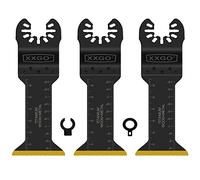 XXGO 3 lame oscillanti in titanio per seghetto multiutensile per chiodi, viti in metallo, legno e plastica, compatibili con Bosch Chicago Dremel Genesis Harbor Freight Makita, Ridgid, Ryobi, Rockwell