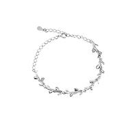 XXHNBF Bracciale da Donna, Bracciale da Donna in Argento 925 con Ramo d'ulivo Vintage Regolabile, Squisito Bracciale da Donna in Argento Je