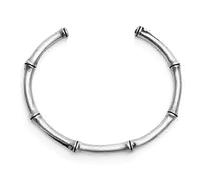 XXHNBF Bracciale da Donna, Bracciale da Donna in Argento 925, Tipo bambù, Regolabile, con Polsino Aperto, Bracciale 'Amicizia, Gioielli in Argento