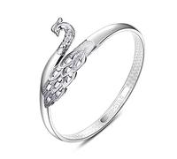 XXHNBF Bracciale da Donna, Bracciale Rigido da Donna in Argento 925 con Fenice intagliata a Forma di Cava, Gioielli in Argento, Regali di Compleanno