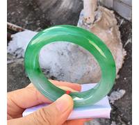 XXHNBF Bracciale da Donna, Jade Bangle, Natural Grade A Jade Jade Bangle Bracelet, Sun Green Floating Flower Jade Bracelet, for Mother, for Friend, with Jewelry Box, 54-62mm,55mm,(57mm)