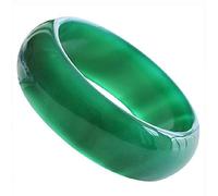 XXHNBF Bracciale da Donna, Jade Bracelet, Chinese Bracelet, Natural Jadeite Jade Round Bangle Bracelet with Box,(61mm)