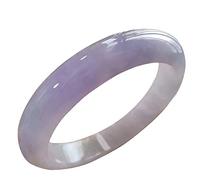 XXHNBF Bracciale da Donna, Ladies Jade Bangle Bracelet, Ice Jade Bangle, Round Floating Flower Jade Bracelet, The Best for Family, Friends, Women, with Jewelry Box, 54-62mm,60mm,(56mm)