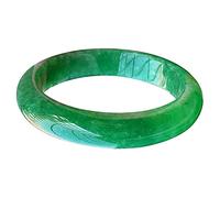 XXHNBF Bracciale da Donna, Natural Jade Bangle Bracelet Full Green Jadeite for Women Jewellery Box, Classical Elegant Lady Green Jade Bangles, Wedding/Anniversary/Celebration, 54-64mm,54mm,(62mm)
