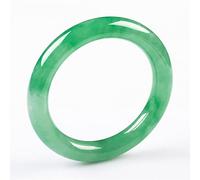 XXHNBF Bracciale da Donna, Women's Jade Bangle, Green Floating Flower Jade Bangle, Women's Round Bar Jade Bangle, for Girlfriend, for Friends, with Jewelry Box, 54-62mm,60mm,(54mm)