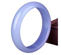XXHNBF Bracciale da Donna, Womens Jade Bangles, Natural Quartzite Light Blue Jadeite Jade Round Bangle Bracelet, Jewelry Fashion Accessories Man Woman, 56-62mm,56-58mm,(60)