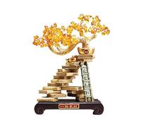 XXHNBF Cavo di prolunga a Spirale, Albero dei Soldi Feng Shui Bonsai di Cristallo con Pietre preziose Naturali for Ufficio e casa Decorazione for ricchezza/Fortuna Fortuna