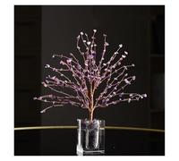 XXHNBF Cavo di prolunga a Spirale, Albero dei Soldi Feng Shui della Vita in Cristallo di Pietra Bonsai Pietre preziose for buona Fortuna for la Decorazione tavola 'Ufficio Domestico(Purple)