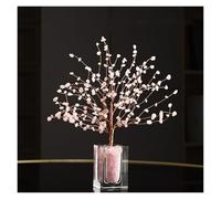 XXHNBF Cavo di prolunga a Spirale, Albero dei Soldi Feng Shui della Vita in Cristallo di Pietra Bonsai Pietre preziose for buona Fortuna for la Decorazione tavola 'Ufficio Domestico(Pink)