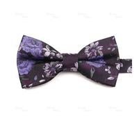 XXHNBF Cravatta da Uomo, Papillon da Uomo Pre Annodato con Motivo Floreale a Forma di Onde, Moda, Papillon, Festa, Lavoro, Matrimonio, Sposo, Farfalla, Vintage, Rosso, Blu, Cravatta(Color12)