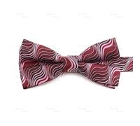 XXHNBF Cravatta da Uomo, Papillon da Uomo Pre Annodato con Motivo Floreale a Forma di Onde, Moda, Papillon, Festa, Lavoro, Matrimonio, Sposo, Farfalla, Vintage, Rosso, Blu, Cravatta(Color4)