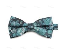 XXHNBF Cravatta da Uomo, Papillon da Uomo Pre Annodato con Motivo Floreale a Forma di Onde, Moda, Papillon, Festa, Lavoro, Matrimonio, Sposo, Farfalla, Vintage, Rosso, Blu, Cravatta(Color24)