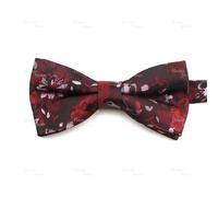 XXHNBF Cravatta da Uomo, Papillon da Uomo Pre Annodato con Motivo Floreale a Forma di Onde, Moda, Papillon, Festa, Lavoro, Matrimonio, Sposo, Farfalla, Vintage, Rosso, Blu, Cravatta(Color11)