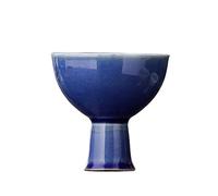 XXHNBF Servizio da tè Servizio da tè Cinese, 50 ml 6, * 7 cm, Tazza da tè Kung Fu in Stile Antico, Calice in Ceramica, Tazze Cinesi, Ciotola for Gelato con Piedini in, for(Blue Tall Cup)