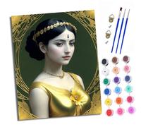 XXHXIE Dipingere con i numeri, fai da te, dipinto a mano, set di pittura a olio, per principianti e adolescenti, con pennello a corona dorata e vernice acrilica, 40 x 50 cm, ideale come regalo o come