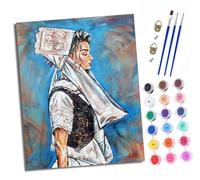 XXHXIE Dipingere con i numeri per adulti Kit per dipingere con i numeri su tela Ritratti con copricapi etnici fai da te Kit di pittura artistica con pigmenti acrilici pittura pittura per regalo