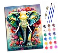 XXHXIE Kit di pittura con i numeri, per adulti, dipinto a mano, pittura a olio, tra fiori per principianti, con 3 pennelli e vernice acrilica, kit come regalo, 40 x 50 cm (senza cornice)