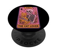 XXI Tarocchi Scheletro Amante Gatto PopSockets PopGrip Adesivo