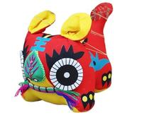 XXIKAXKDO Ornamento di Stoffa Tigre Multicolore 4 Pollici(Red)