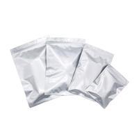 XXIKAXKDO Sacchetti con chiusura a zip, Busta piatta con chiusura a zip, foglio di alluminio termosaldabile, confezione da 50 o 100 pezzi, dimensioni multiple(Silver 50pcs,6x8cm)