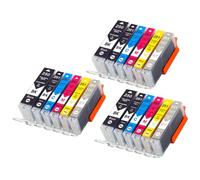 XXINGYULI Cartucce d'inchiostro compatibili da 6 pezzi per PGI250 CLI251 da utilizzare con stampanti MG5420 MG5422 MG5520 MG6320 MG6420 MG7120(3Set 18PCS)