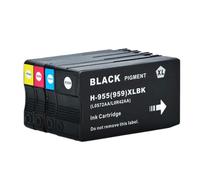 XXINGYULI Cartucce d'inchiostro compatibili per HP955 955XL 4 set di colori per OfficeJet Pro 7740 8210 8216 8710 8715 8716 8717 8720 8725 8727(BKCMY-4COLORS)