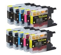 XXINGYULI Cartucce d'inchiostro compatibili per LC12 LC40 LC71 LC73 LC75 LC400 LC1220 LC1240 Per modelli di stampante MFC-J6910CDW J6710CDW J840N(4BK 2C 2Y 2M)