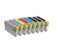 XXINGYULI Cartucce d'inchiostro compatibili T0481 T0482 T0483 T0484 T0485 T0486 Per Stylus Photo R200 R220 R300 R300M R320 R340 RX500 RX600 RX620 RX640(1SET ADD 2PCS BLACK)