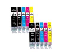 XXINGYULI Cartucce d'inchiostro PGI580 CLI581 da 10 confezioni compatibili con stampanti TS8150 TS8151 TS8152 TS8250 TS8251 TS8252 TS8350 TS9150 TS9155