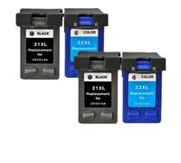 XXINGYULI Cartuccia di inchiostro di ricarica compatibile di ricambio per HP21 HP22 XL per Deskjet F2180 F2200 F2280 F4180 F300 F380 D2300 21XL 22XL(2BK 2COLOR)