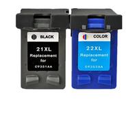 XXINGYULI Cartuccia di inchiostro di ricarica compatibile di ricambio per HP21 HP22 XL per Deskjet F2180 F2200 F2280 F4180 F300 F380 D2300 21XL 22XL(1BK 1COLOR)