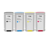 XXINGYULI Cartuccia d'inchiostro compatibile per HP738XL 738 inchiostro 676M6A 676M7A 676M8A 498N8A da utilizzare con stampanti DesignJet T950 T850(MK C M Y-130ml)