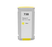 XXINGYULI Cartuccia d'inchiostro compatibile per HP738XL 738 inchiostro 676M6A 676M7A 676M8A 498N8A da utilizzare con stampanti DesignJet T950 T850(Y-130ML)
