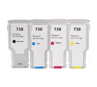 XXINGYULI Cartuccia d'inchiostro compatibile per HP738XL 738 inchiostro 676M6A 676M7A 676M8A 498N8A da utilizzare con stampanti DesignJet T950 T850(MK C M Y-300ml)