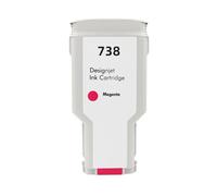 XXINGYULI Cartuccia d'inchiostro compatibile per HP738XL 738 inchiostro 676M6A 676M7A 676M8A 498N8A da utilizzare con stampanti DesignJet T950 T850(Magenta-300ML)