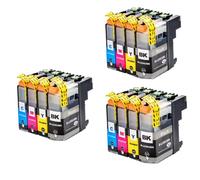 XXINGYULI Cartuccia d'inchiostro compatibile per LC663 LC663BK B-663 per stampanti MFC-J2320 J2720(3BK 3C 3M 3Y)