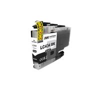 XXINGYULI Cartuccia d'inchiostro LC434 compatibile per stampante a getto d'inchiostro a colori a capacità standard DCP-J1200W(1PCS BLACK)