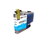 XXINGYULI Cartuccia d'inchiostro LC434 compatibile per stampante a getto d'inchiostro a colori a capacità standard DCP-J1200W(1PCS CYAN)