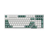 XXINGYULI FL980 Tastiera meccanica cablata a 98 tasti con interruttore hot-swap Tasti PBT RGB per giochi e uso in ufficio(AQUA WATER GREEN)