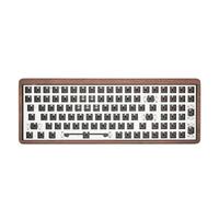 XXINGYULI Kit tastiera meccanica wireless MiFuny 61/64/100 tasti Bluetooth RGB Tri Mode Hot Swap con design in legno di noce d'acero e metallo(Walnut-Dual mode 100)