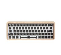 XXINGYULI Kit tastiera meccanica wireless MiFuny 61/64/100 tasti Bluetooth RGB Tri Mode Hot Swap con design in legno di noce d'acero e metallo(Maple wood 64 key)