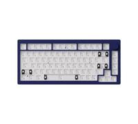 XXINGYULI M1 75% Kit tastiera meccanica Barebone hot-swap fai-da-te con montaggio su guarnizione RGB Metallo CNC per compatibilità ANSI ISO VIA QMK(V3 QMK ANSI-BLUE)
