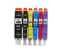 XXINGYULI Set di cartucce d'inchiostro compatibili da 6 pacchi PGI580 CLI581 XXL per TR7550 TR8550 TS6150 TS6151 TS8150 TS8151 TS8152 TS9150 TS9155