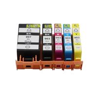 XXINGYULI Set di cartucce d'inchiostro compatibili per 4 colori per 903 903XL per stampanti Officejet Pro 6960 6961 6963 6964 6965 6966 per 907 907XL(5 Pcs BKCMY)