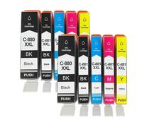 XXINGYULI Set di cartucce d'inchiostro compatibili PGI-880 CLi-881 per TS9180 TS8180 TS6180 TR8580 TS8280 TS6280 TS708 TS6380 Disponibile in confezioni da 1 a 4 opzioni(5COLOR 2SET)