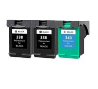 XXINGYULI Sostituzione cartuccia d'inchiostro compatibile per 338 343 per Deskjet 460C 5740 6520 6540 6840 e Photosmart 8150(2Pk Black 1Pk Color)