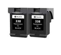 XXINGYULI Sostituzione cartuccia d'inchiostro compatibile per 338 343 per Deskjet 460C 5740 6520 6540 6840 e Photosmart 8150(2Pack Black)